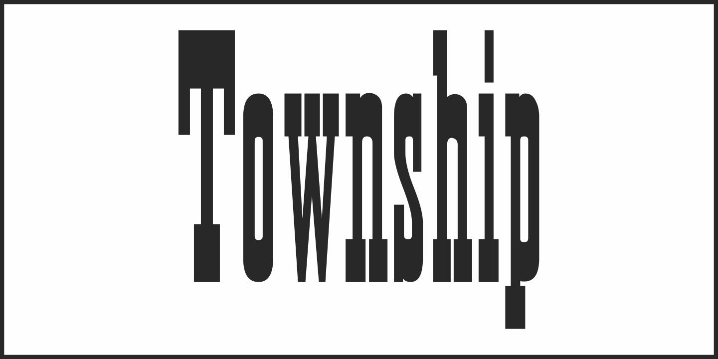 Township JNL Regular Font preview